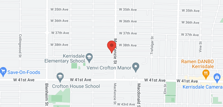 map of 2915 W 39TH AVENUE